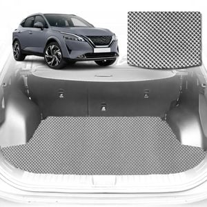 6D Diamond Car Boot Mat for All-new Nissan QASHQAI (J12) 2022-Current-Cargo Mat-Grey-Outback GT