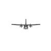 Ignite Laser Alenia C-27J Spartan - Tactical Military Transport Aircraft Silhouette Metal Wall Art Coated Black 47 inch - 120 cm
