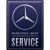 Nostalgic Art Mercedes Service 30x40cm Large Metal Tin Sign - Blue