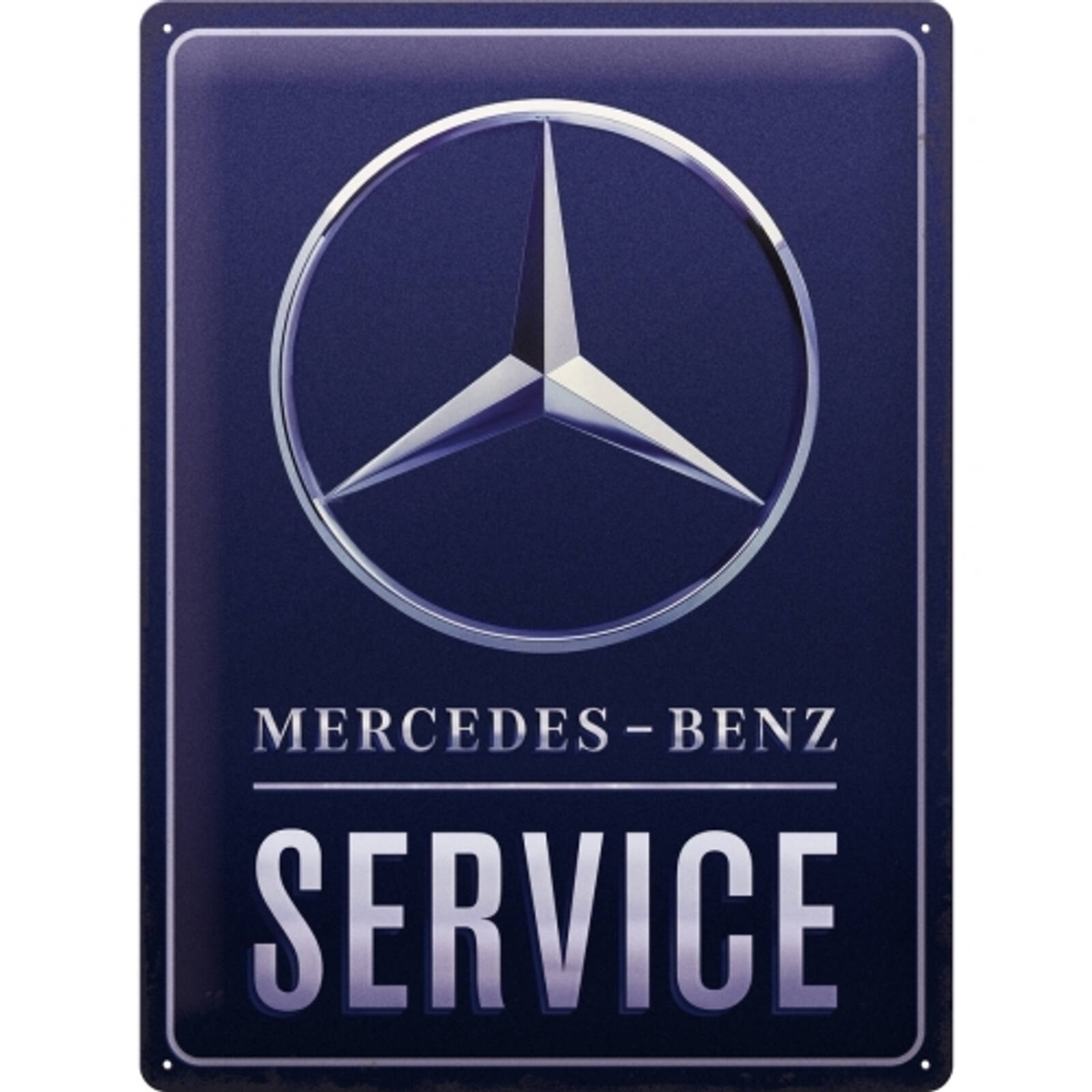 Nostalgic Art Mercedes Service 30x40cm Large Metal Tin Sign - Blue ...