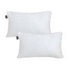 SOGA 2X 30cm White Textured Geometric Pattern Decorative Throw Pillow