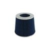 3A Racing 76mm Neck Pod Air Filter, Chrome Top Blue Element