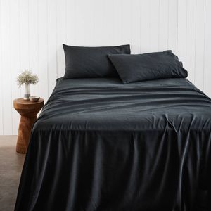 Adorn Living Bamboo Blend Sheet Set Black - Single