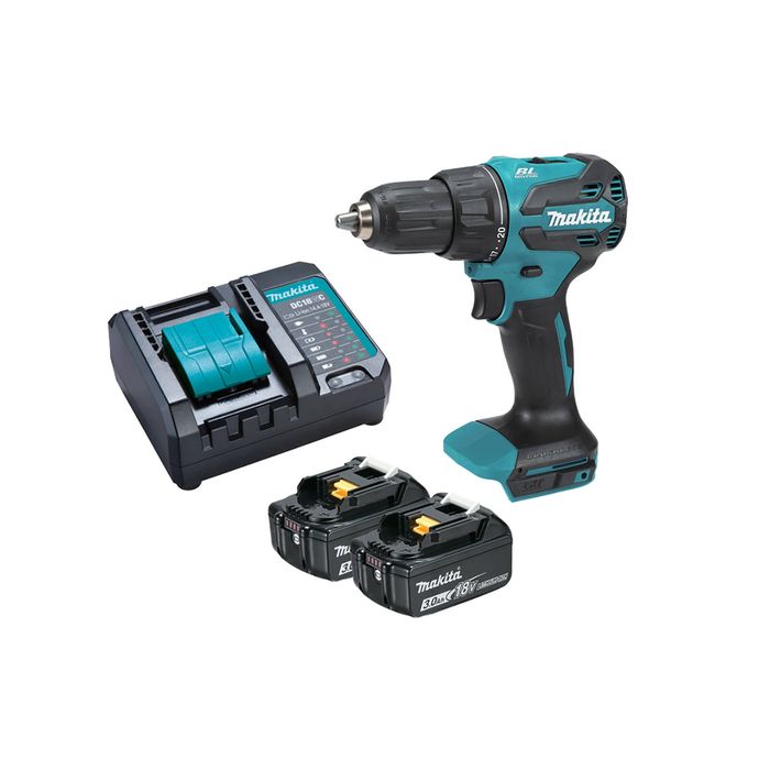DRILL HAMMER C/LESS BL MAKITA++18V LI KIT 2X3.0AH 