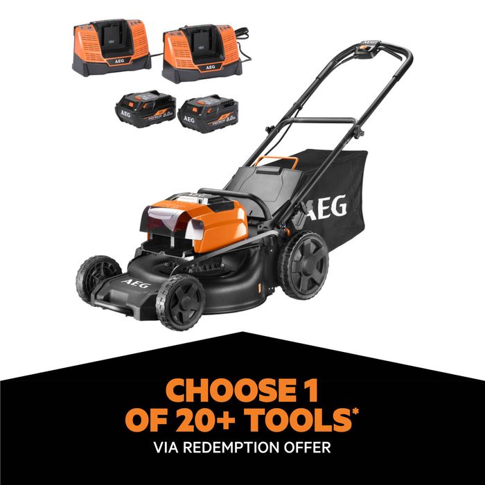 AEG 2 x 18V (36V) 6.0AH 18" FUSION Lawn Mower Kit