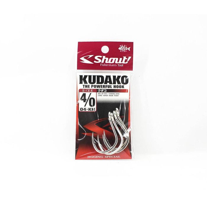 Shout 04KH Kudako Power Silver Jigging Single Fishing Hook 4/0