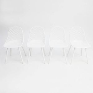 Persia Dining Chair 4pc - White