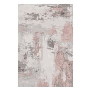Urban Style Abstract Printed Microfibre Rug – Pink (160x240cm)
