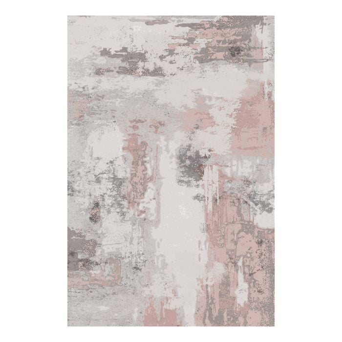 Urban Style Abstract Printed Microfibre Rug – Pink (160x240cm)