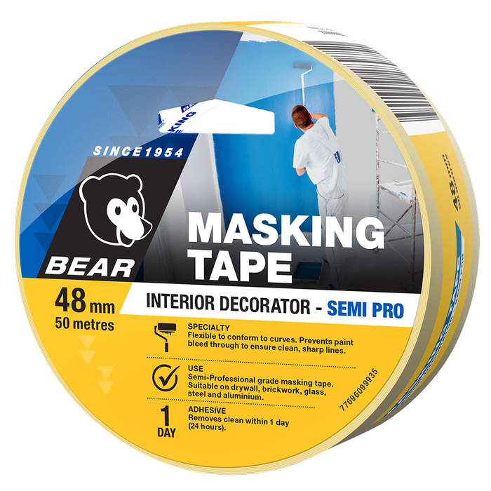 Bear 48mm x 50m Interior Decorator Masking Tape
