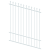 ProtectorAl 0350-1200W x 1500H Pearl White Spear Top Pool Fence Panel Raked Up to 15º