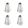 4PK Mondo Stainless Steel #30 Closed Star Piping Tip - Silver