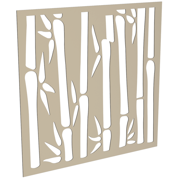 ProtectorAl 300-1200 x 300-1200mm Paperbark Bamboo Unframed Solid Aluminium Decorative Panel