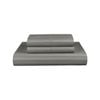 Dreamfields Single Grey 1000TC Microfibre 1cm Stripe Soft Quilt Doona Duvet Cover Set