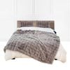 SOGA Grey Fur Fuzzy Throw Blanket 200x230cm
