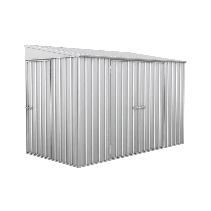 Absco Sheds 3.0 x 1.52 x 2.08m Zincalume Three Door Bike Shed