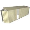 Build-a-Shed 1.5 x 5.2 x 2m Single Sliding Side Door Skillion Shed - Cream