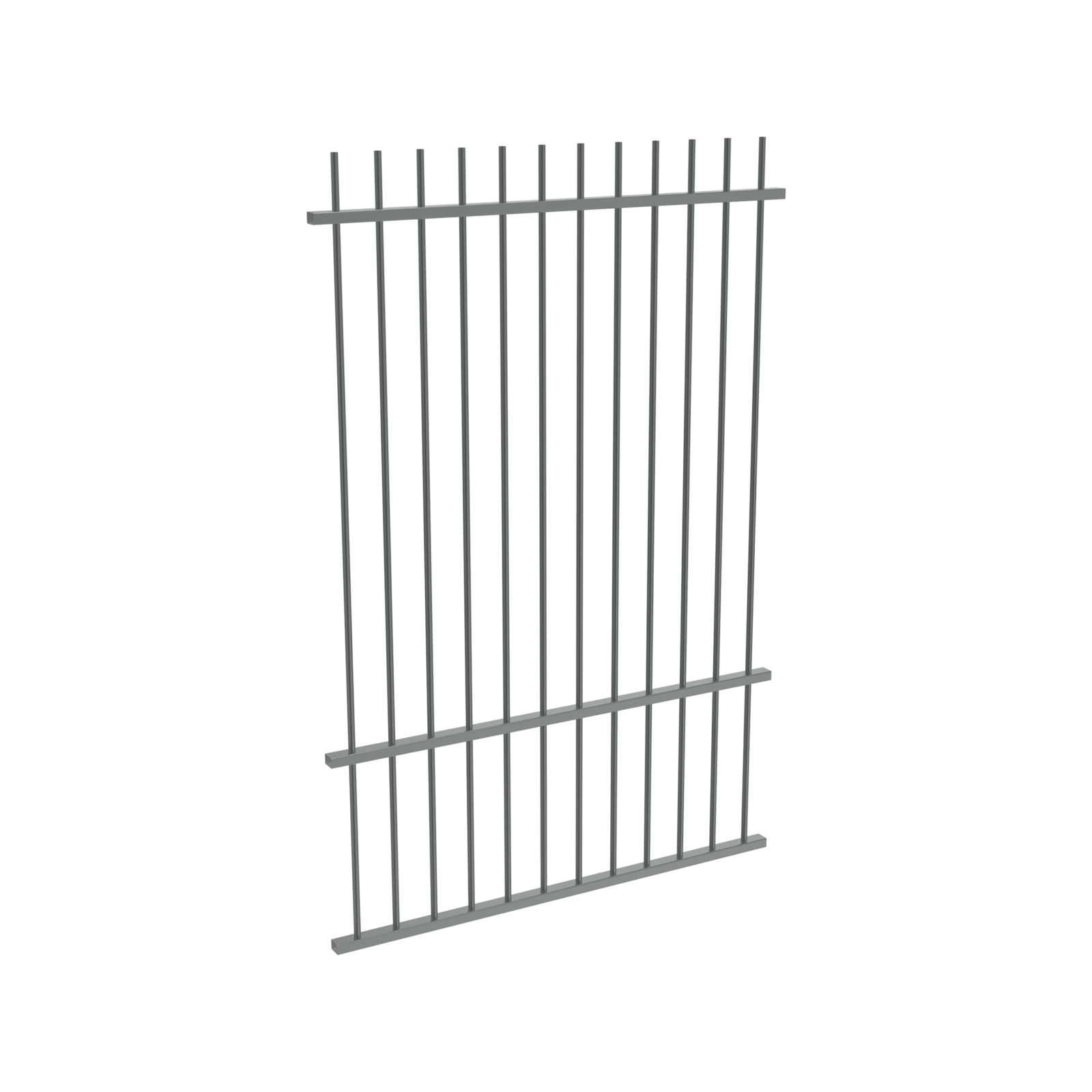 ProtectorAl 350 - 1200 x 1800mm Monument Aluminium Picket Top Pool Fence Panel With Mid Rail