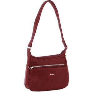 Pierre Cardin Nylon Anti - Theft Cross Body Bag - Wine