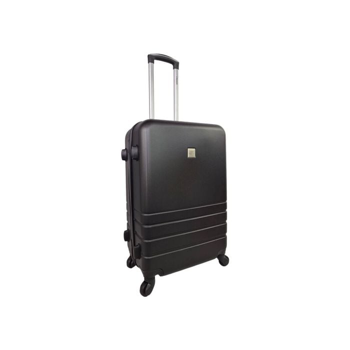 Medium Black Abs Luggage Suitcase 3 Code Lock Travel Carry  Bag Trolley