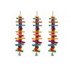 YES4PETS 3 X Wood Spiral Chew Toy Birds Parrot Parakeet Cockatiel Budgie