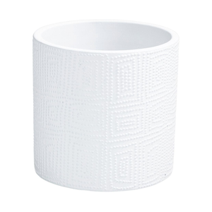 Moda 11.5cm White Matte Mono Indoor Ceramic Planter