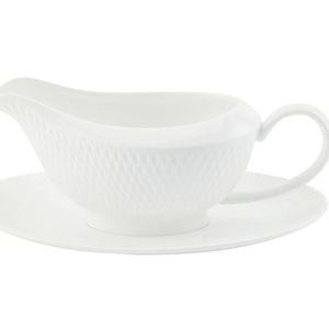 Maxwell And Williams Gravy Boat With Saucer Diamond Porcelain 480ml Gift Boxed