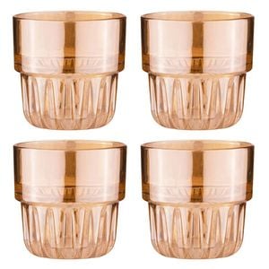 Tempa Skye Set of 4 Lowball Tumblers 250ml Gold