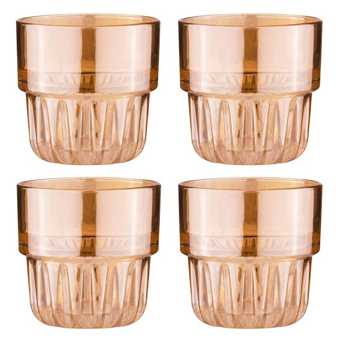Tempa Skye Set of 4 Lowball Tumblers 250ml Gold