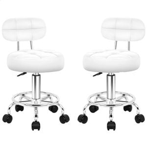 ALFORDSON Salon Stools White 2X