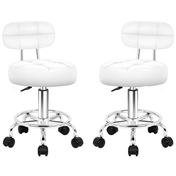 ALFORDSON Salon Stools White 2X