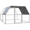 vidaXL Chicken Cage Hen House Poultry Coop Enclosure Backyard Galvanised Steel 3x4x2 m