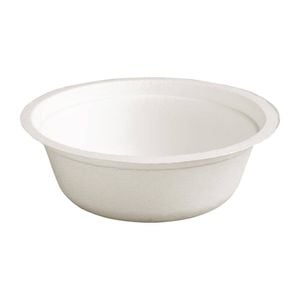 Fiesta Green Bagasse Round Bowls White 12oz Pack of 50