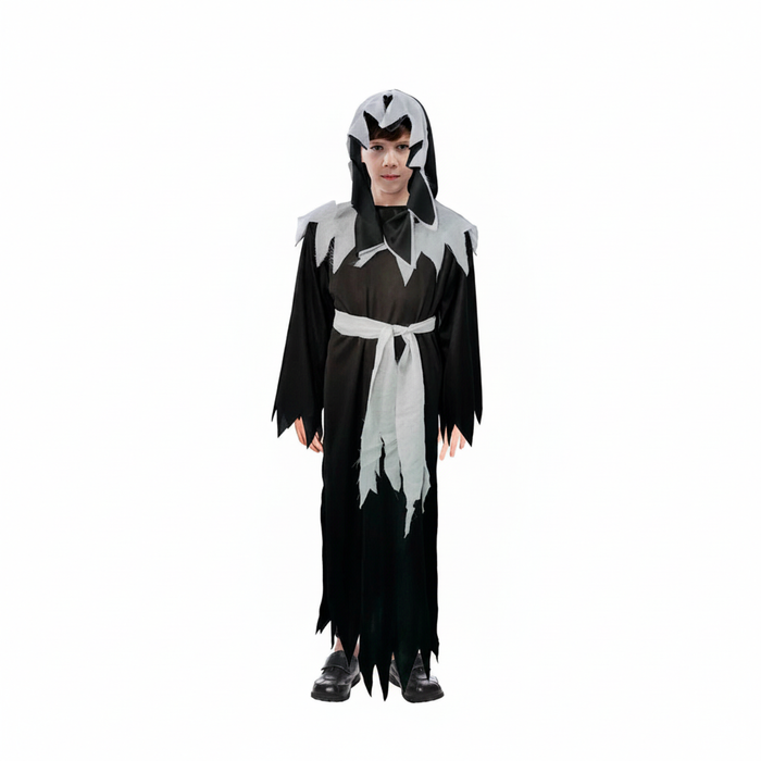 More Than Party Death Reaper Hooded Tunic Kids Halloween Costume 6-9y