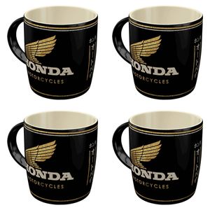 4x Nostalgic-art Ceramic Mug Honda Mc Motorcycles Retro Design 330ml