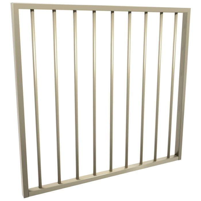 ProtectorAl 975 x 900mm Paperbark Aluminium Flat Top Garden Gate
