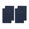 2x 2pc Grosvenor House 500TC Egyptian Cotton Standard Pillowcases Navy Blue