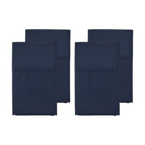 2x 2pc Grosvenor House 500TC Egyptian Cotton Standard Pillowcases Navy Blue