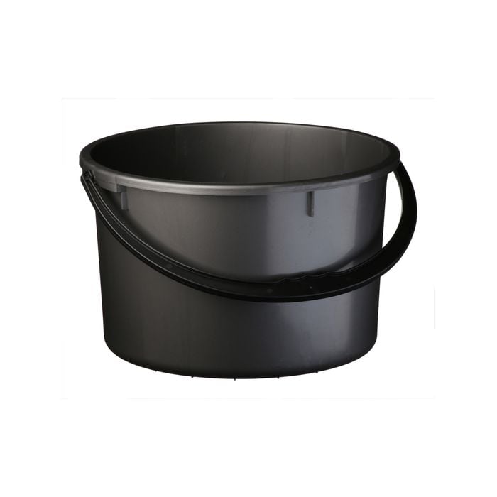 IP Plastics 13L Charcoal Round Bucket