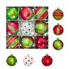 Catzon 9 Pcs Christmas Balls 6CM Shatterproof Ornaments for Home Party Holiday-Set 4