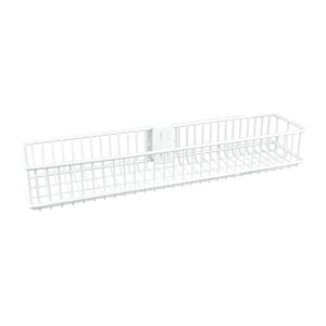 Flexi Storage Home Solutions 435 x 70 x 104mm White Double Slot Medium Wire Basket