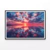Sunset Reflecting On Lake  Print 100% Australian Made 120x90cm  (Poster)