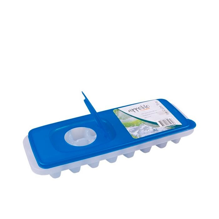 Appetito Ice Cube Tray with Pour Through Lid Blue