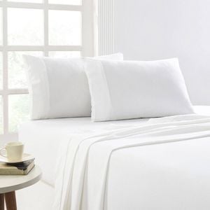Park Avenue Long Single Cotton Flannelette Bed Sheet Sets - Snowy