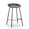Brandon Set of 2 Vintage Charcoal Barstools in Vegan Leather