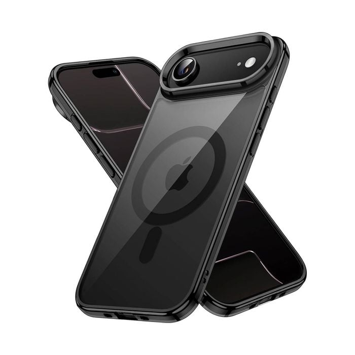 For Apple iPhone 17 Air (6.5") Black Crystal Case Compatible with MagSafe