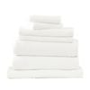 7pc Renee Taylor Towel Set Cobblestone 650 Gsm Cotton Ribbed White