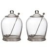 2PK Davis & Waddell Olive Jar w/ Stainless Steel Spoon 10x15cm - Clear