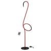 Telbix Roseus Modern Standing Floor Lamp Light Foot Switch Aluminium Metal Black