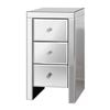 ALFORDSON Mirrored Bedside Table Silver